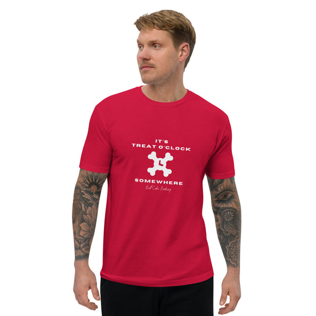 Treat O-Clock Somewhere Fitted T-shirt Buff Cake Barkery Red S 
