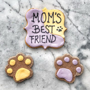 PRE- ORDER APRIL 5TH | MOMS BEST FRIEND Dog Treat Buff Cake Barkery COOKIES ONLY: PURPLE AND YELLOW 