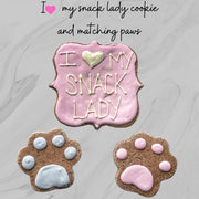 PRE-ORDER APRIL 5th | I love My Snack Lady Dog Treat Buff Cake Barkery PINK COOKIES ONLY 