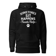Sometimes Sits Happens - Unisex Hoodie Buff Cake Barkery Black S 
