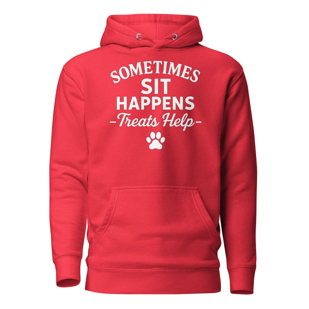 Sometimes Sits Happens - Unisex Hoodie Buff Cake Barkery Team Red S 