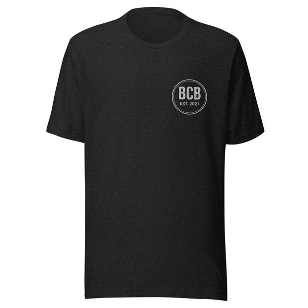 BCB Crew Wear- 603 unisex Tee Buff Cake Barkery Black Heather XS 