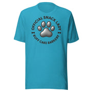 Official Snack Lady” Unisex Tee Buff Cake Barkery Heather Aqua S 