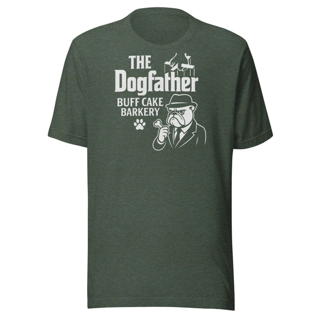 The Dog Father Tee- BCB Crew Wear Buff Cake Barkery Heather Forest S 