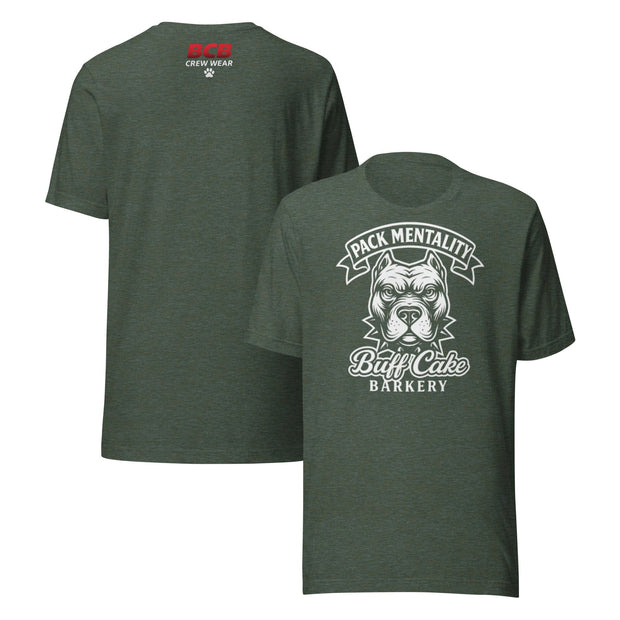 Pack Mentality Tee Buff Cake Barkery Heather Forest S 