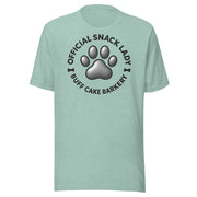 Official Snack Lady” Unisex Tee Buff Cake Barkery Heather Prism Dusty Blue S 
