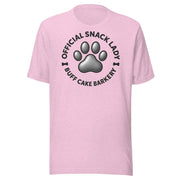 Official Snack Lady” Unisex Tee Buff Cake Barkery Heather Prism Lilac S 