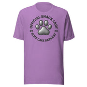 Official Snack Lady” Unisex Tee Buff Cake Barkery Heather Team Purple S 