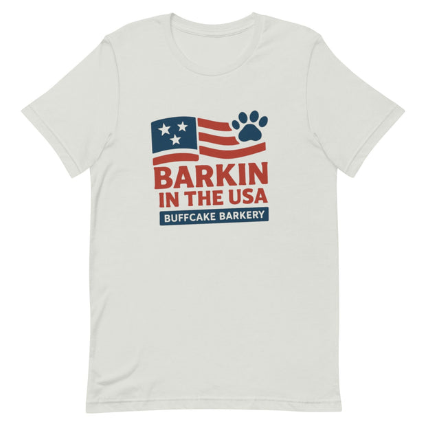 Barkin in the USA / Official Crew Tee Buff Cake Barkery Silver S 