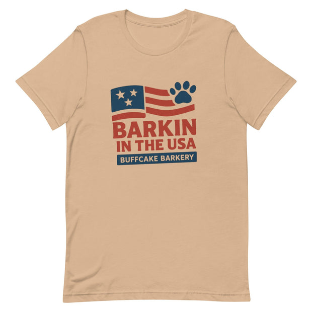 Barkin in the USA / Official Crew Tee Buff Cake Barkery Tan S 