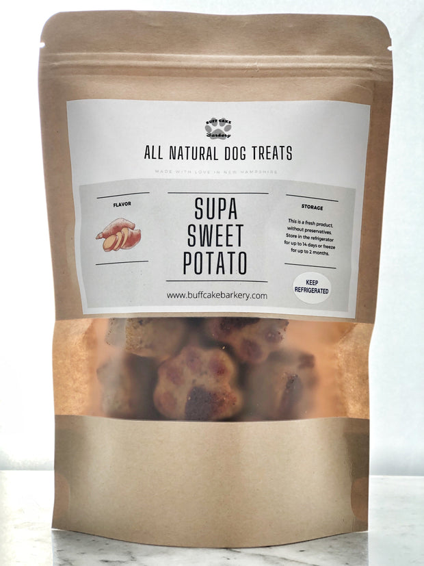"Supa" Sweet Potato Dog Treats (8oz) Dog Treat Buff Cake Barkery 