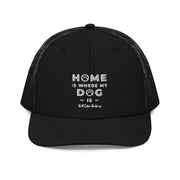 ‘Home Is Where My Dog Is’ Trucker Cap Buff Cake Barkery Black 