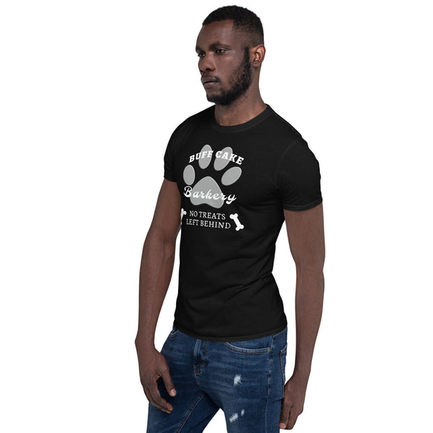 Short-Sleeve Mens T-Shirt No Treats Left Behind Buff Cake Barkery 