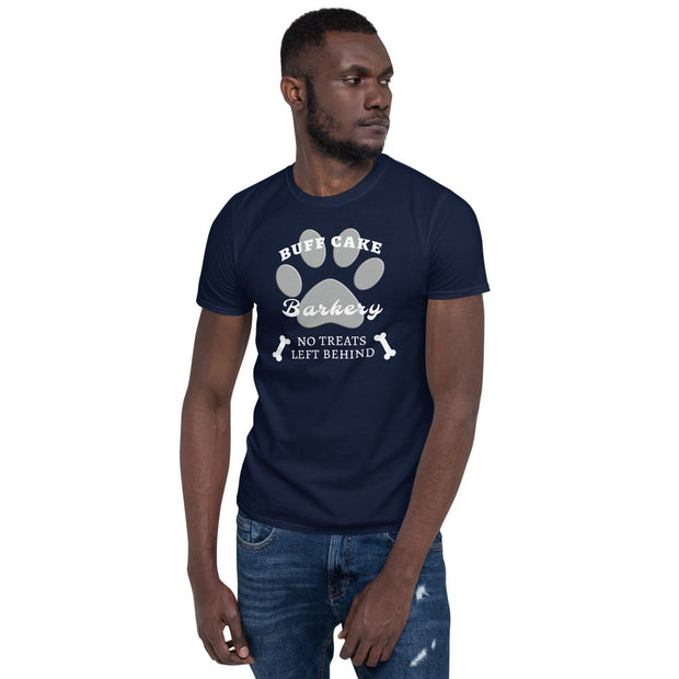 Short-Sleeve Mens T-Shirt No Treats Left Behind Buff Cake Barkery Navy S 