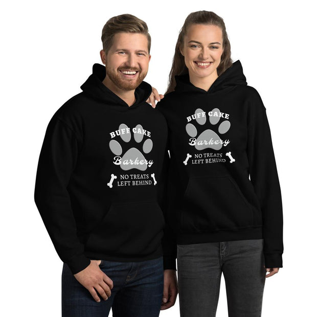 Unisex Hoodie No Treats Left Behind Buff Cake Barkery Black S 