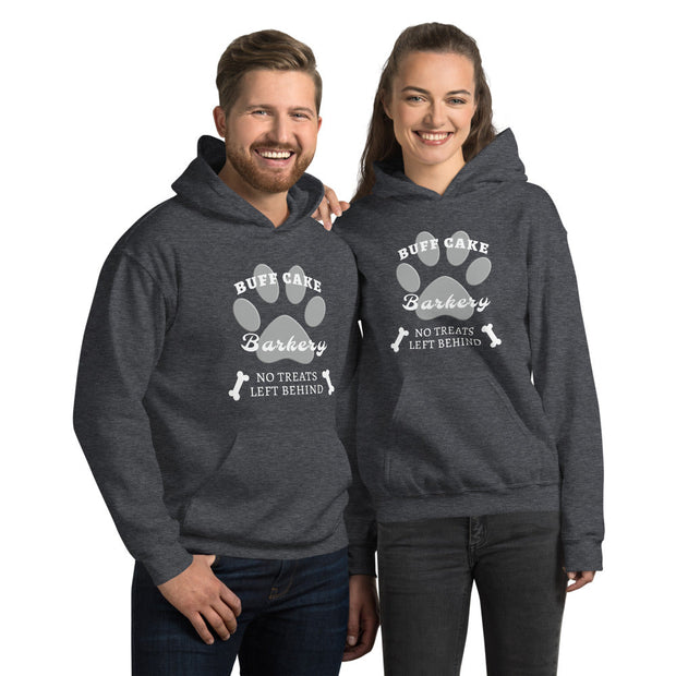 Unisex Hoodie No Treats Left Behind Buff Cake Barkery Dark Heather S 