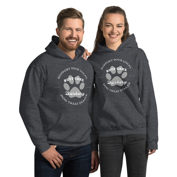 Unisex Hoodie Local Treat Dealer Buff Cake Barkery Dark Heather S 