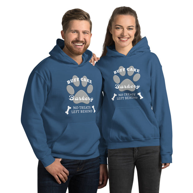 Unisex Hoodie No Treats Left Behind Buff Cake Barkery Indigo Blue S 
