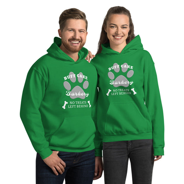 Unisex Hoodie No Treats Left Behind Buff Cake Barkery Irish Green S 