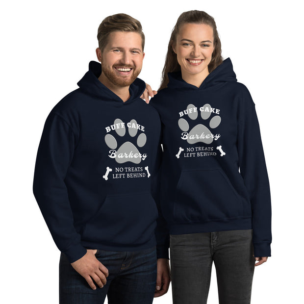 Unisex Hoodie No Treats Left Behind Buff Cake Barkery Navy S 