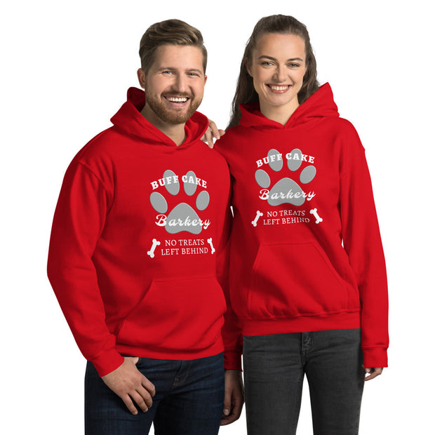 Unisex Hoodie No Treats Left Behind Buff Cake Barkery Red S 