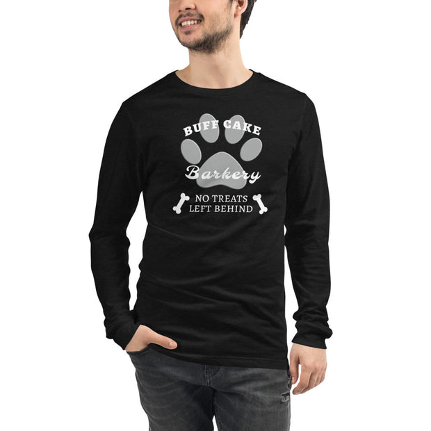 Unisex Long Sleeve Tee No Treats Left Behind Buff Cake Barkery 